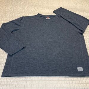 RUGGED ELEMENTS SIZE L Men's BLACK/GRAY Long Sleeve PULLOVER Shirt
